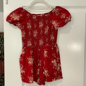Girls floral romper